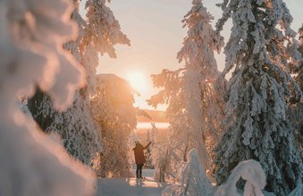 Foto einer Winterlandschaft in Finland