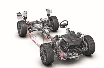 Abbildung eines Mild hybrid 48 volt drivetrain